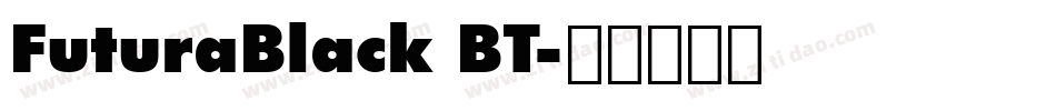 FuturaBlack BT字体转换
